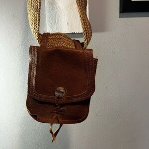 Source Unknown Brown Leather Men’s Belt Bag
